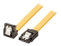 Valueline - Câble SATA - Serial ATA 150/300/600 - SATA (M) pour SATA (M) - 1 m - connecteur à 90°, verrouillé - jaune