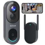 BOTSLAB 5MP Video Doorbell Camera Wireless, No Monthly Fee, 1:1 Head-to-Toe with 180° View, 210-Day Battery Life, 32GB Local Storage, 2.4/5G WiFi, Motion Detection, Easy Installation, 2-Way Audio