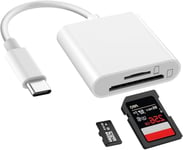 Lecteur De Carte Usb C Sd, Adaptateur De Carte Sd De Type C Sd Card Reader Sd/Micro Sd, Lecteur De Carte Mémoire Pour Iphone 15, Mac, Ipad Pro Air 2020/2021, Galaxy S21/S22/S23, Xiaomi