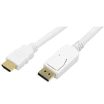 LogiLink CV0055 DisplayPort to HDMI Cable, 2 Meter Length, 2 Meter Length