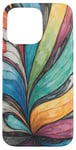 Coque pour iPhone 15 Pro Max Crayon coloré type croquis dessin motif abstrait