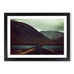 Big Box Art Landscape Journey Through Mountains (2) Framed Wall Art Picture Print Ready to Hang, Black A2 (62 x 45 cm)