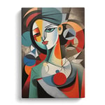 Pablo Picasso Hard Edge Painting Art Canvas Print for Living Room Bedroom Home Office Décor, Wall Art Picture Ready to Hang, 30x20 Inch (76x50 cm)