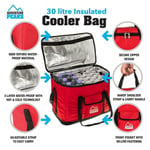 PORTABLE LIGHTWEIGHT LARGE 30 LITRE 60 CAN INSULATED COOLER COOL BAG COLLAPSIBLE