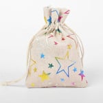 Lot de 20 mini sacs en toile de jute avec cordon de serrage pour anniversaire, mariage, Noël, 10x14 cm