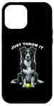 Coque pour iPhone 12 Pro Max Just Throw It Working Border Collie Herding Ball pour chien