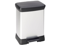 Curver DECO Bin 240642 Skraldespand 30 l (B x H x T) 390 x 510 x 290 mm Sølv, Sort 1 stk