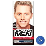 3x Just For Men Hair Color Light Brown