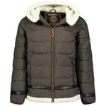 Geographical Norway Areystock Men Veste Coupe Vent Homme Outdoor - Blouson Deperlant Manches Longues Hommes - Manteau Pluie Randonnee Saison Printemps Ete Automne Hiver (Gris Fonce L)