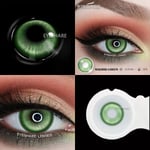 Eyeshare Anime Färg Kontaktlinser För Ögon Cosplay Färgade Linser Blå Galna Halloween Linser Kontakt Lens Beaut Smink MADRID-GREEN 0