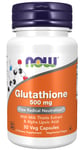 NOW Foods Glutathione 500 mg 30 Veg Capsules Antioxidant Detox Liver Support