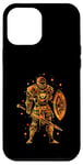 Coque pour iPhone 12 Pro Max Chevalier d'or avec épée et bouclier