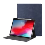 Apple iPad Pro 11 inch (2018) silkin pehmeä synteetti nahkainen suojakotelo - Tumman Sininen Tummansininen