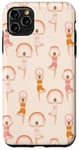 iPhone 11 Pro Max Boho Yoga Women and Rainbows Pattern in Pastel Pink Orange Case