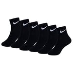 NIKE Unisex Young Athletes Baby Boys 6-pack Us Shoe Size 7c-10c(sock 4-5) SOCKS, Black