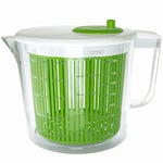 Single Serve Small Salad Spinner - Mini Prep Lettuce Spinner and Dryer with Measuring Cup - Collander with Fruit and Vegetable Washing Basket Bowl - Great Fruit and Vegetable Washer by Cooler Kitchen