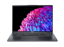 Acer Swift Go 16 SFG16-72-561M, Ordinateur Ultra Portable Copilot 16'' WQXGA IPS 60Hz (Intel Core Ultra 5 125U, RAM 16 Go, SSD 512 Go, Intel Graphics, Windows 11) Laptop Gris, Finition Métal