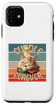 Coque pour iPhone 11 Câlin Chat Oiseau Amitié Forever Love Chaleur Sleepy