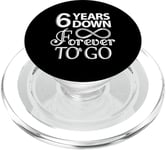 6 Years Down Forever To Go - 6th Wedding Anniversary Day PopSockets PopGrip for MagSafe