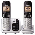 Panasonic KX-TGC222NZS Twin Cordless Handset Silver Silver