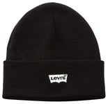 Levi's Men's Batwing Embroidered Slouchy Beanie, Black (Regular Black 59), One Size