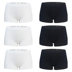 Libella Lot de 6 Culotte Shorty Femme Boxers Hipsters sans Couture en Tissu Microfibre Doux 3908 BW 2XL/3XL