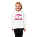 FC Internazionale Milano S.p.A. Sweat à Capuche avec Capuche pour Filles et Filles, Blanc, 8 Ans