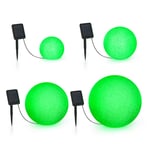 Shinestone Solar kit de lampes sphères 4 pièces panneau solaire LED RVB IP68