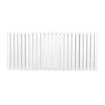 Radiateur à Colonne Ovale 600mm x 1440mm, Chauffage Moderne Horizontal à Tube Ovale en Acier au Carbone Blanc Brillant, Cuisine Salon Salle de Bain [Brosse, Attaches Murales & Supports INCLUS]