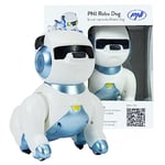 PNI Interactive intelligent robot Robo Dog, voice control, touch buttons, white-blue, battery included 3.7V 350mAh