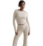 Aim´n Ease Ribbed Long Sleeve Top Uusimmat CAFE AU LAIT