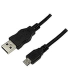 LogiLink CU0034 Câble USB 2.0 A Mâle/Micro B Mâle 1,80 m Noir