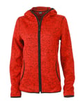 Veste Tricot Polaire ? Capuche Femme- Jn588 - Rouge Chin?