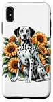 Coque pour iPhone XS Max Sunflowers Dalmatian Dalmatians Dal Dally Dog