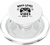 Boss Level Vibes Only Gamer Fun PopSockets PopGrip pour MagSafe