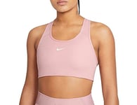 Nike BV3636-631 Swoosh Bra PAD Sports Bra Womens Pink Glaze/Pure/(White) 2XL