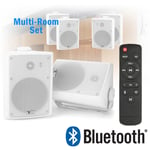 Wireless WiFi Bluetooth Active Speakers Airplay Android Multi-Room 50w (4 Sets)