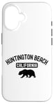 Coque pour iPhone 16 Huntington Beach California Surf Vintage 562 SoCal Orange