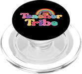 Livres arc-en-ciel colorés Teacher Tribe PopSockets PopGrip pour MagSafe