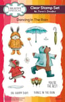 Jane's Doodles Creative Expressions Dancing in The Rain 4 in x 6 in Clear Stamp Set, 4 x 6 in