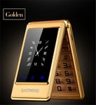 Unlocked 2G Dual SIM Flip Phone Double Screen Mobile Phone Big Button for Senior