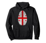 Georgia Flag Fingerprint Georgian Gift for Georgians Pullover Hoodie