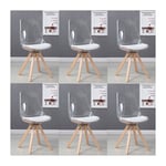 Designetsamaison - Lot de 6 chaises scandinaves transparentes - Helsinki