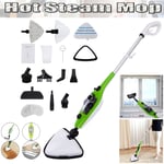 10 in 1 Electrical Steam Mop 1500W Handheld Upright Floor Carpet Steamer Cleaner