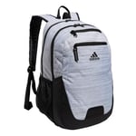 adidas Unisex's Foundation Backpack (38l) Durable Large Athletic Student Laptop Book Bag for Boys/Girls, Two Tone White/Black, One Size