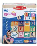 Melissa & Doug Ms. Rachel Wooden Learning Blocks New with Box