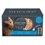 Encore 100% Natural Wet Cat Food Multipack Fish Selection in Broth 4 x 12 x 70g (Total 48 Tins)