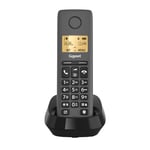 Gigaset PURE 120 - cordless phone with ECO DECT - backlit display - brilliant audio quality - hearing aid compatible - call protection, anthracite black
