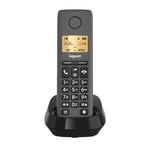 Gigaset Pure 120 - Cordless phone with call protection and ECO DECT - illuminated display - hearing aid compatible, anthracite black