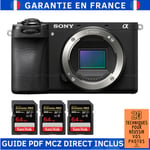 Sony Alpha 6700 ( A6700 ) + 3 SanDisk 64GB Extreme PRO UHS-II SDXC 300 MB/s + Guide PDF MCZ DIRECT '20 TECHNIQUES POUR RÉUSSIR VOS PHOTOS